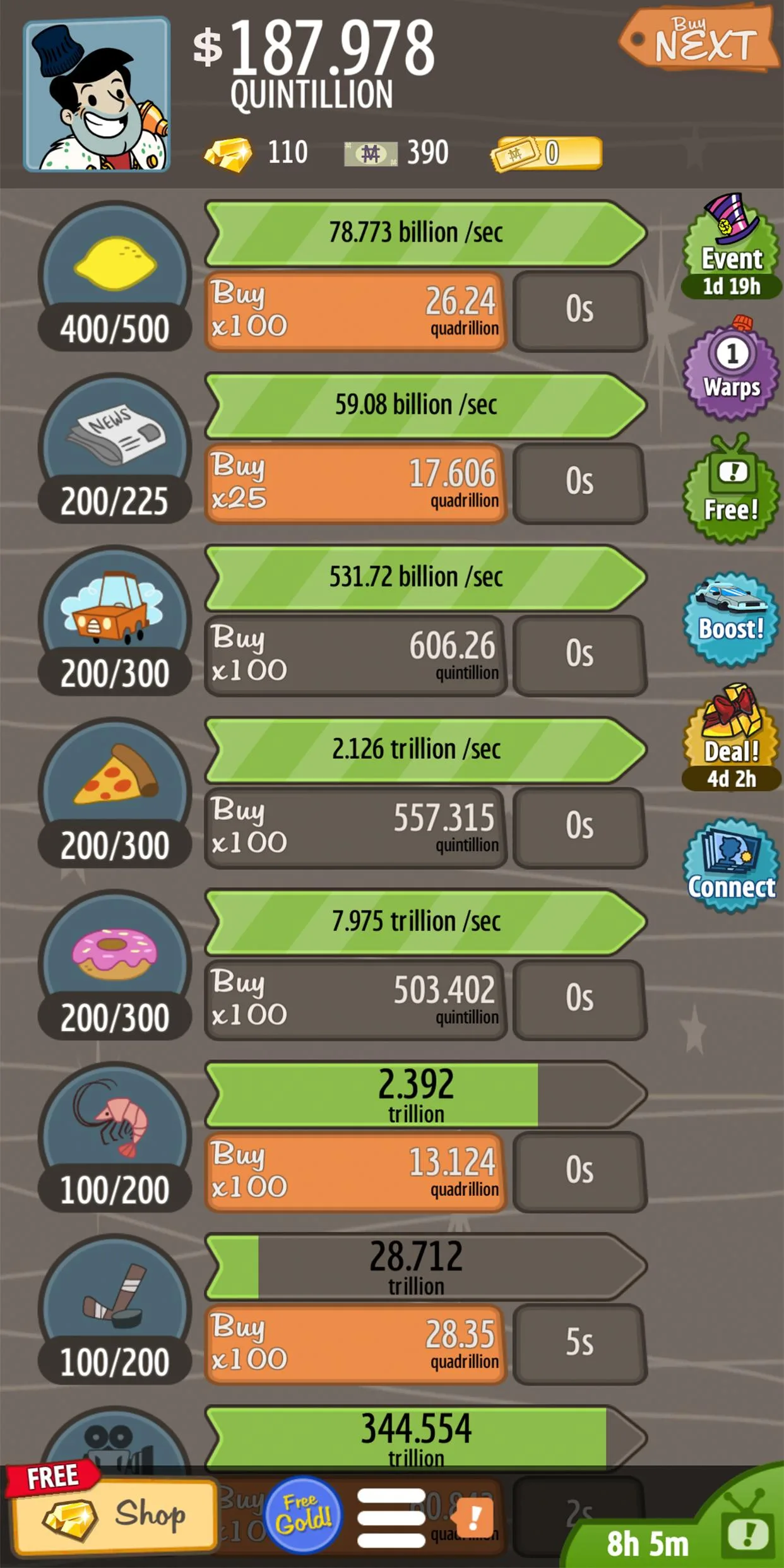 Game screenshot adventure capitalist Download Game screenshot adventure capitalist Download