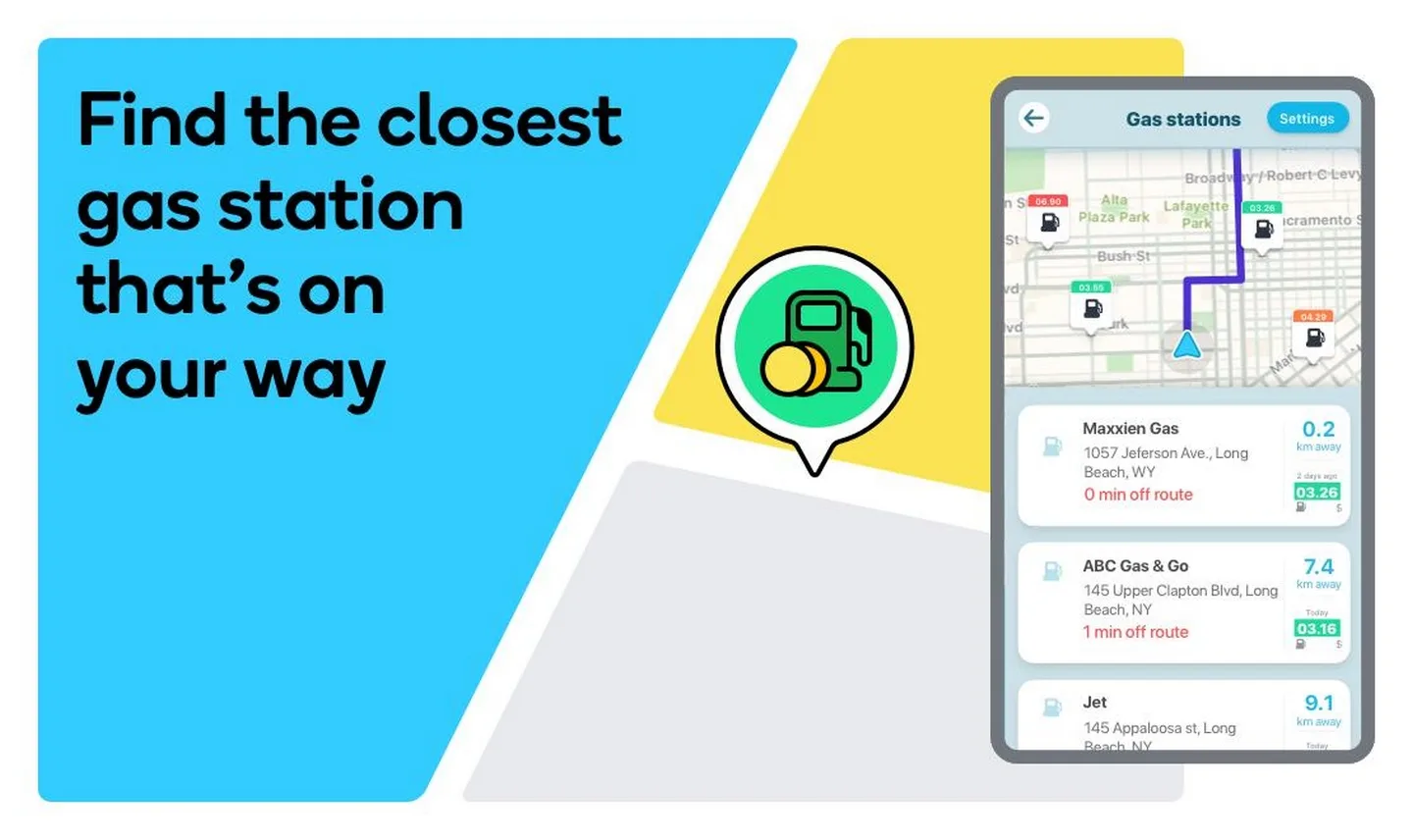 Screenshot Waze application Screenshot Waze application