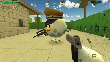 Oyun ekran görüntüsü Chicken Gun mod menu