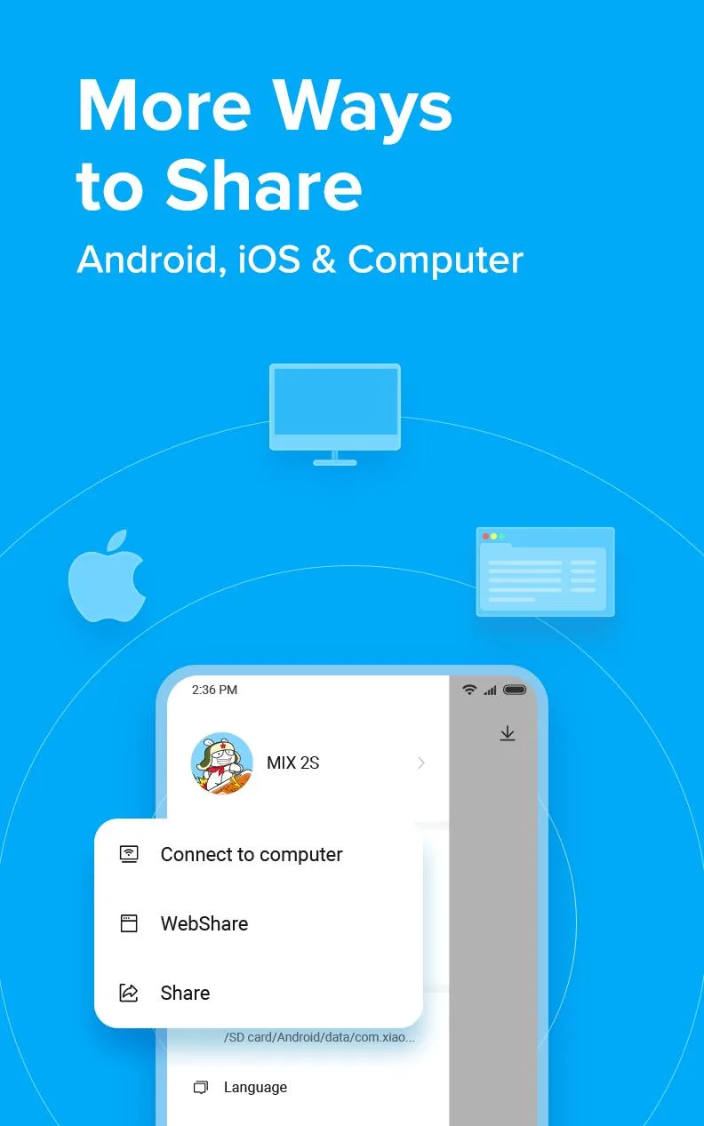 Screenshot ShareMe application Screenshot ShareMe application