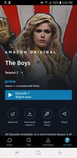 Screenshot Amazon Prime Video mod apk