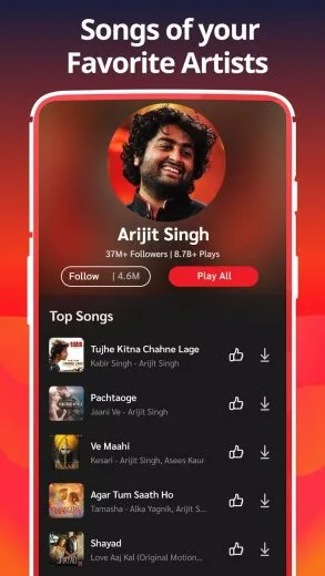 Screenshot Gaana Music mod apk free download songs