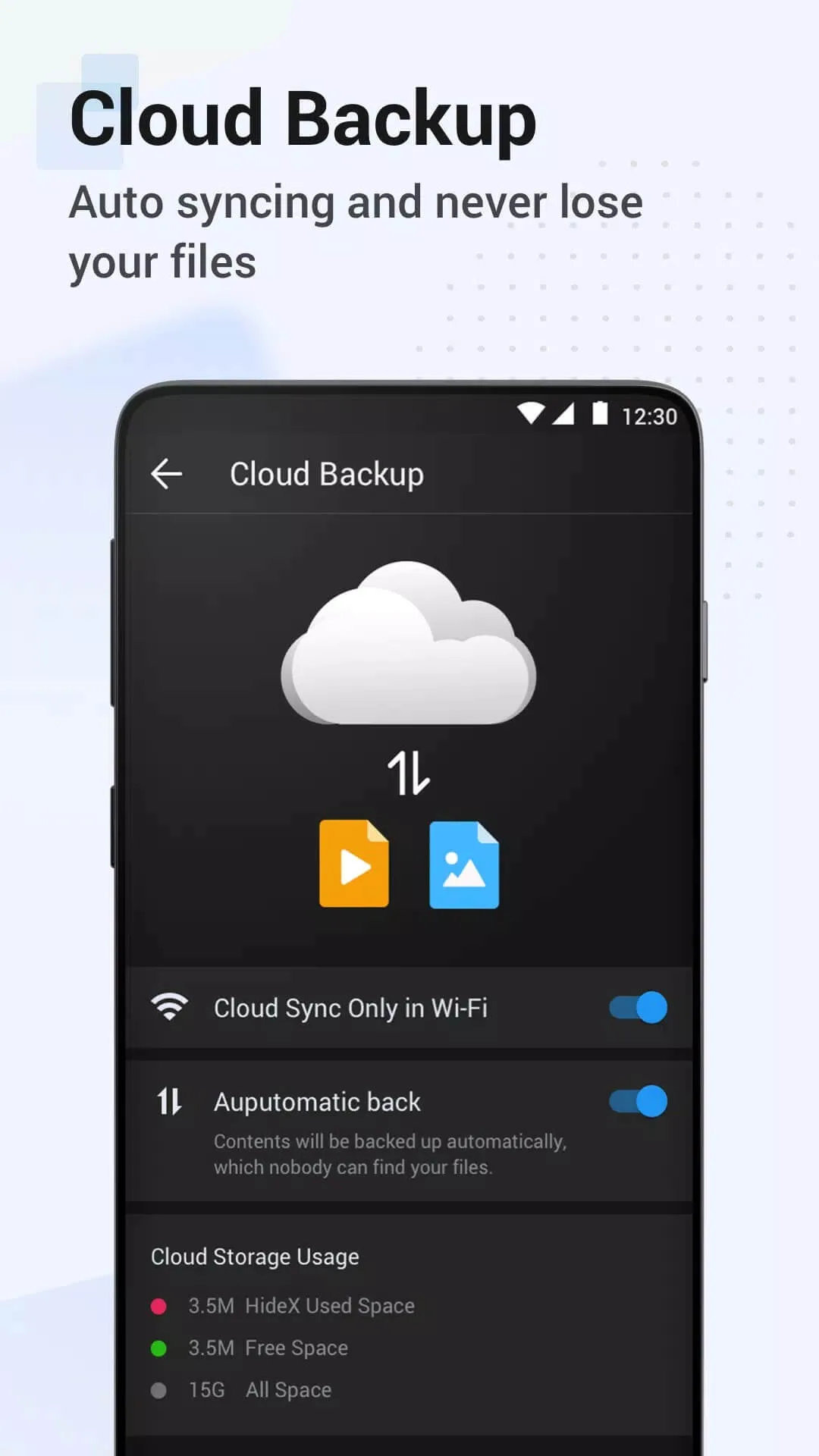Screenshot HideX application Screenshot HideX application