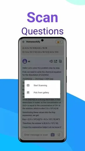Screenshot Homeworkify app