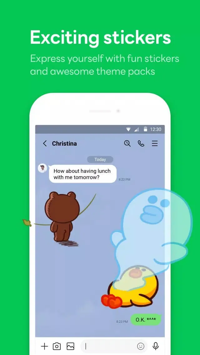 Screenshot LINE app Screenshot LINE app