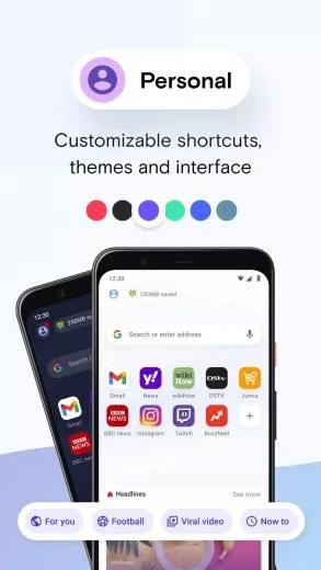 Screenshot Opera Mini Apps