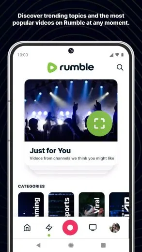 Screenshot Rumble app