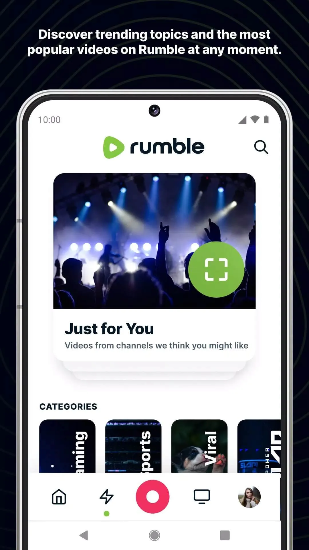Screenshot Rumble app Screenshot Rumble app