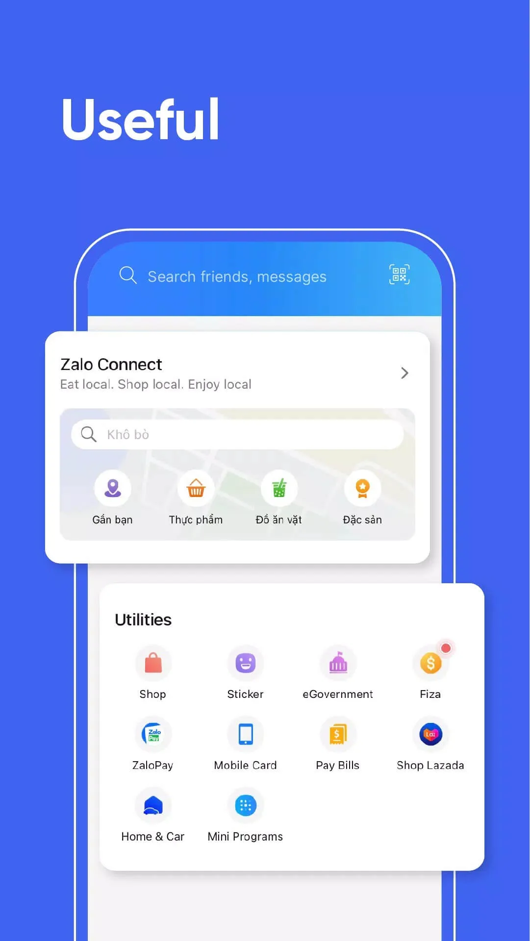 Screenshot Zalo application Screenshot Zalo application