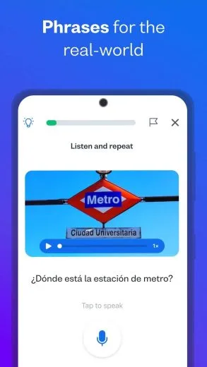 Screenshot Busuu application