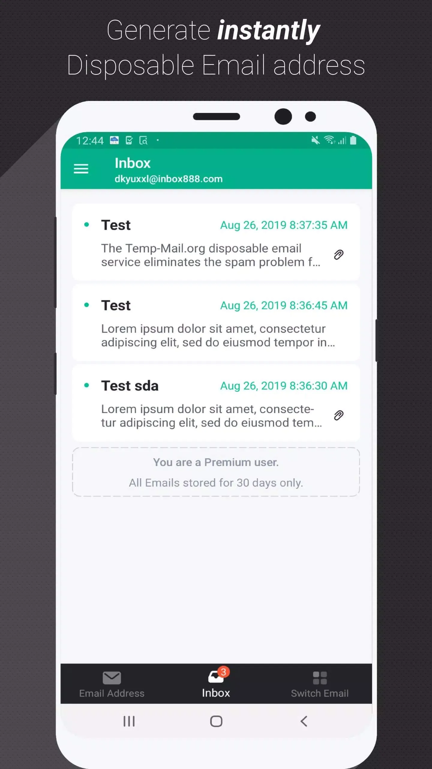 Screenshot Temp Mail mod Screenshot Temp Mail mod